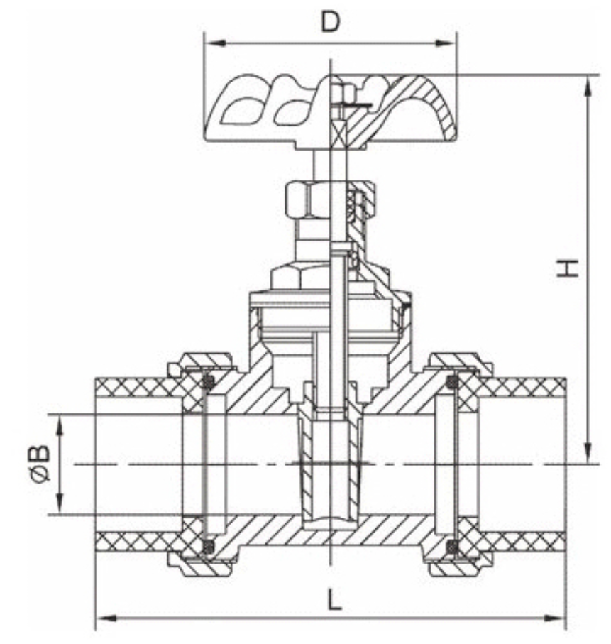 PPR黃銅(tóng)閘閥(圖(tú)1)