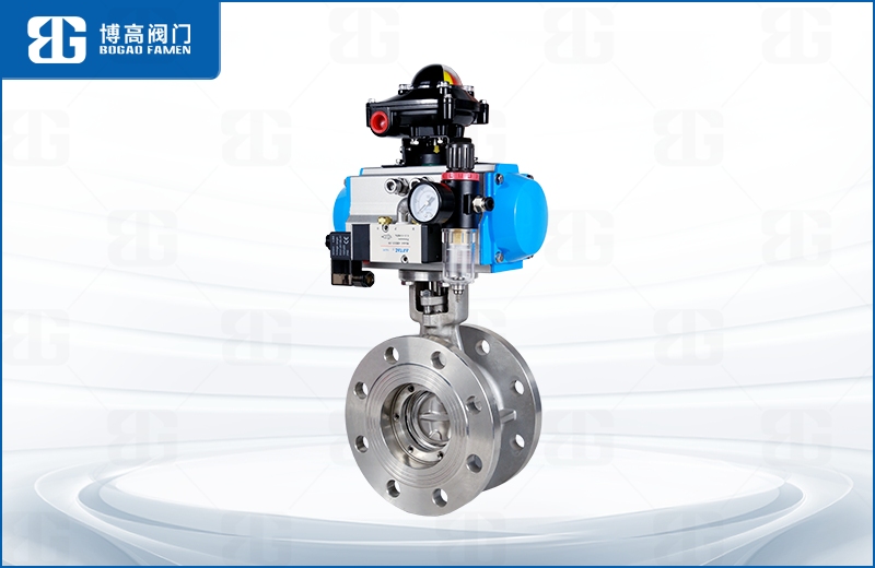 不鏽鋼氣動法(fǎ)蘭中線蝶閥